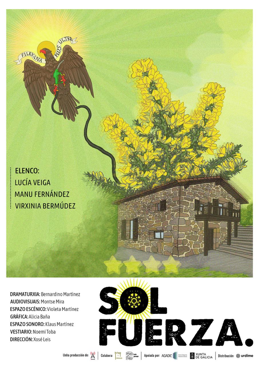 cartel teatro actuación Sol y Fuerza. Aantena