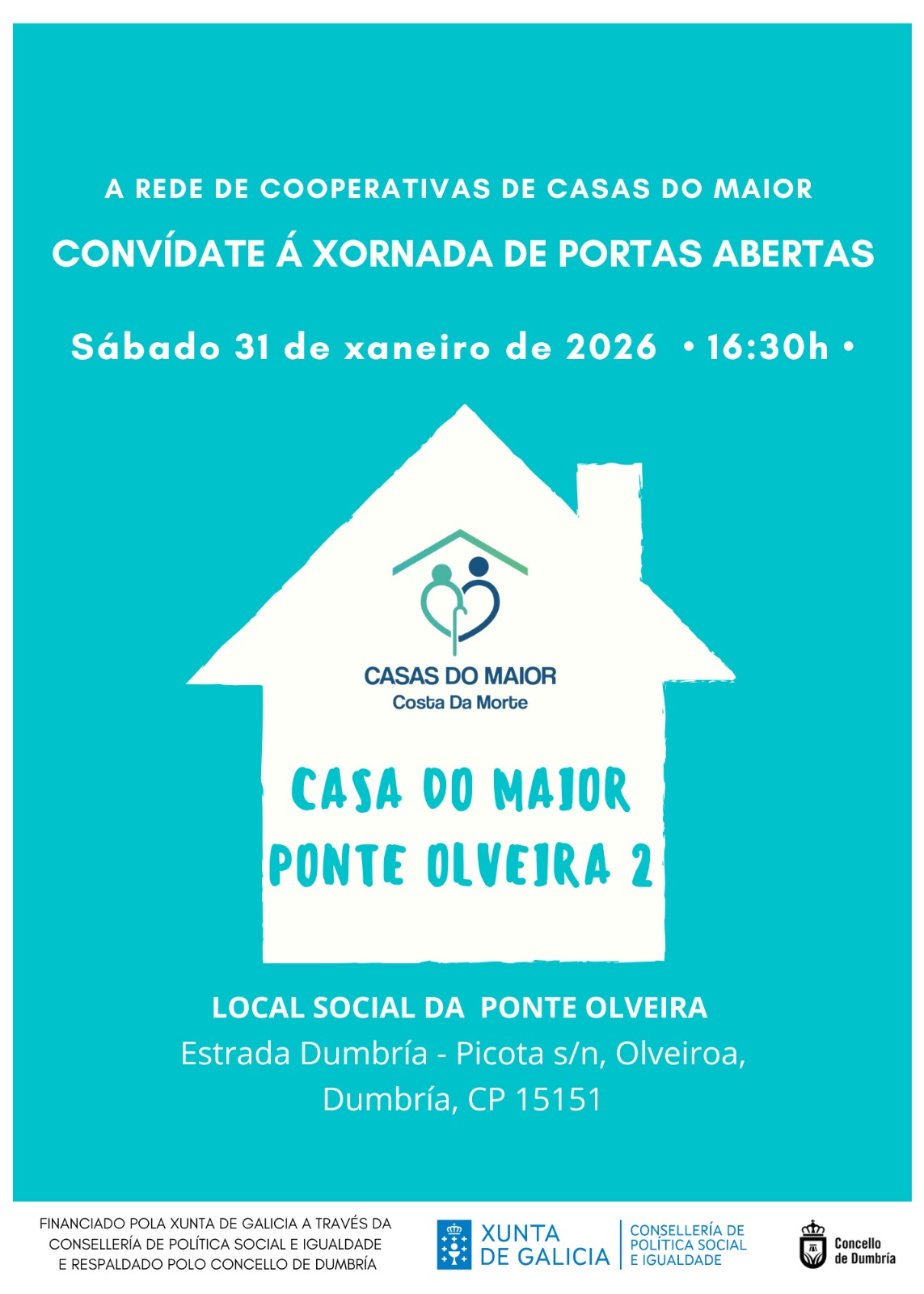 casas do maior do concello de Dumbría. Ponte Olveira