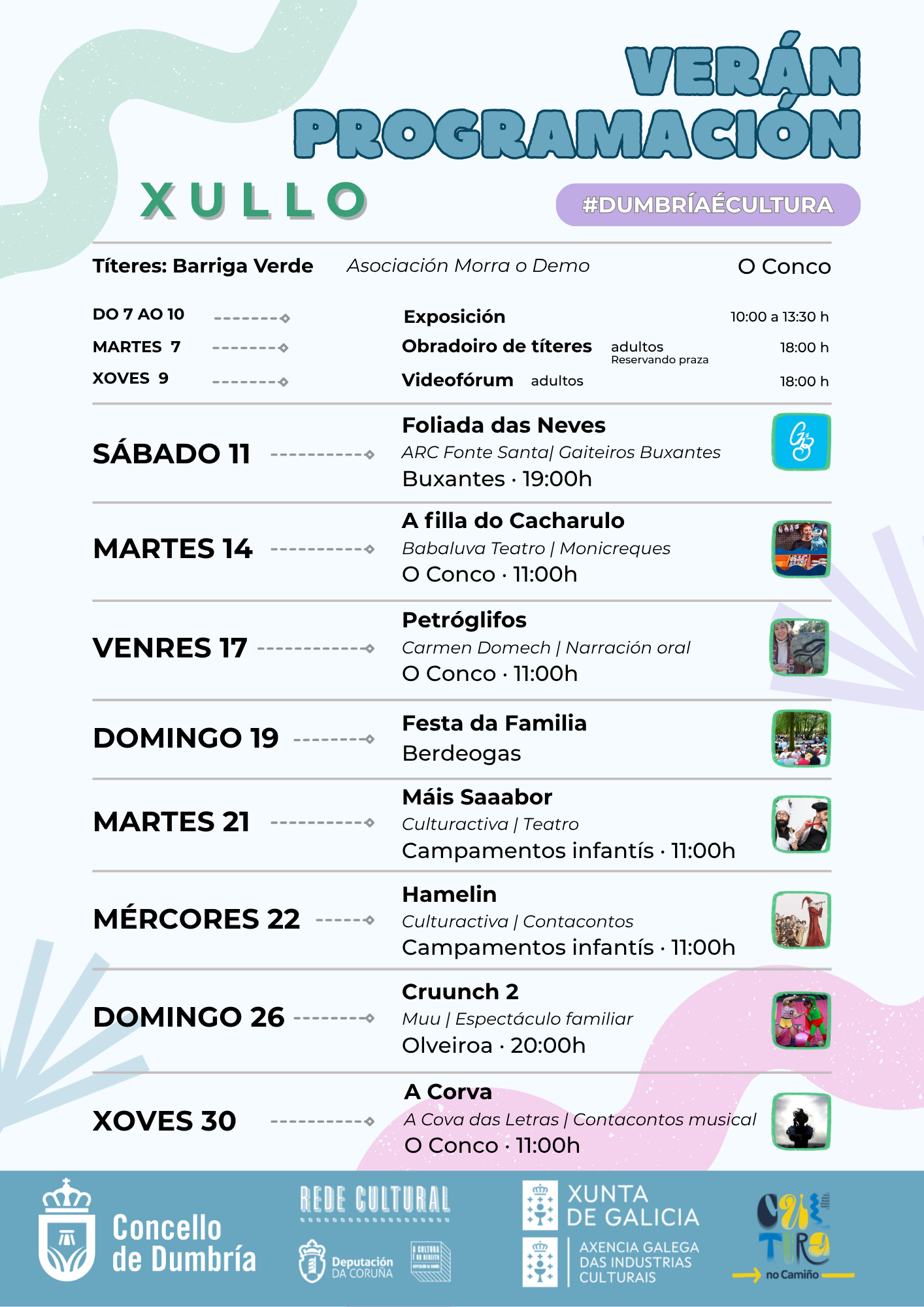 ACTIVIDADES CULTURAIS XULLO 2026