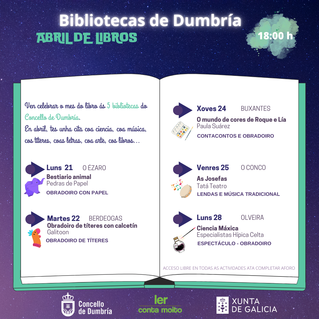 Bibliotecas de Dumbría no Día do Libro 2025