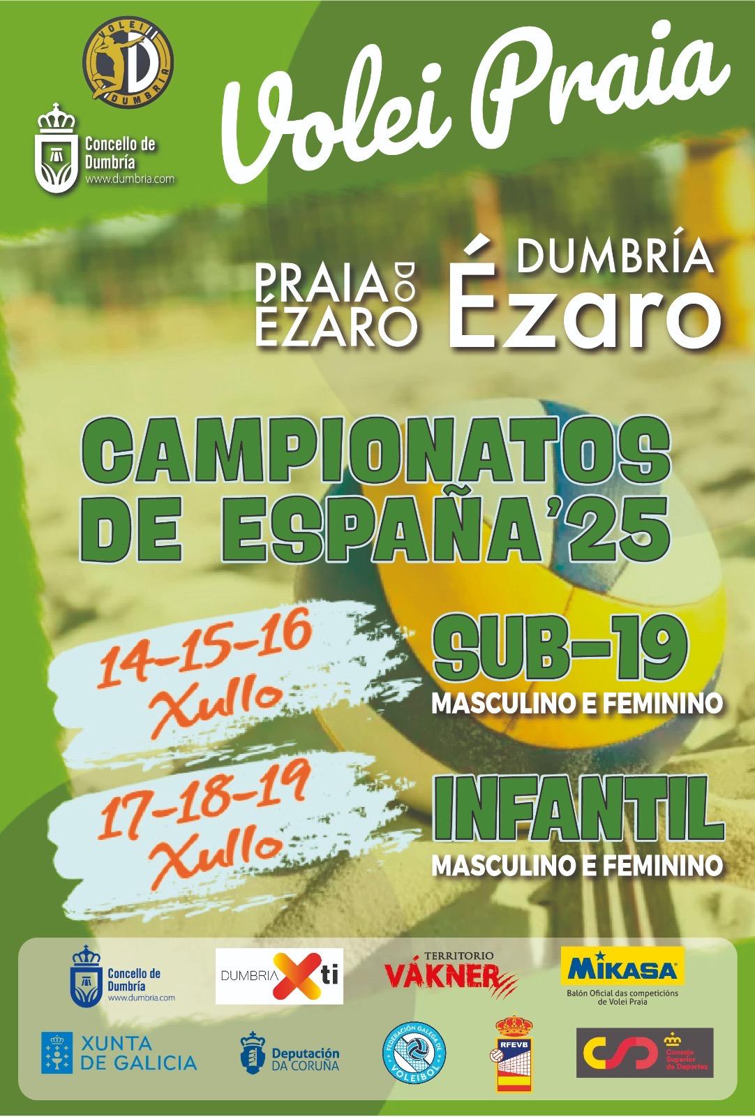cartel de campeonato de españa de volei playa