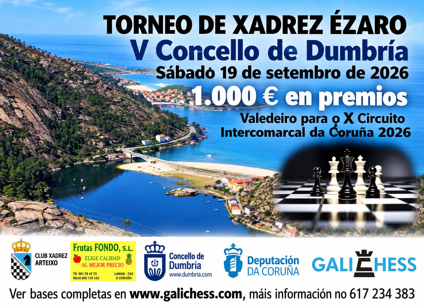 V torneo de xadrez Ézaro. Concello de Dumbría