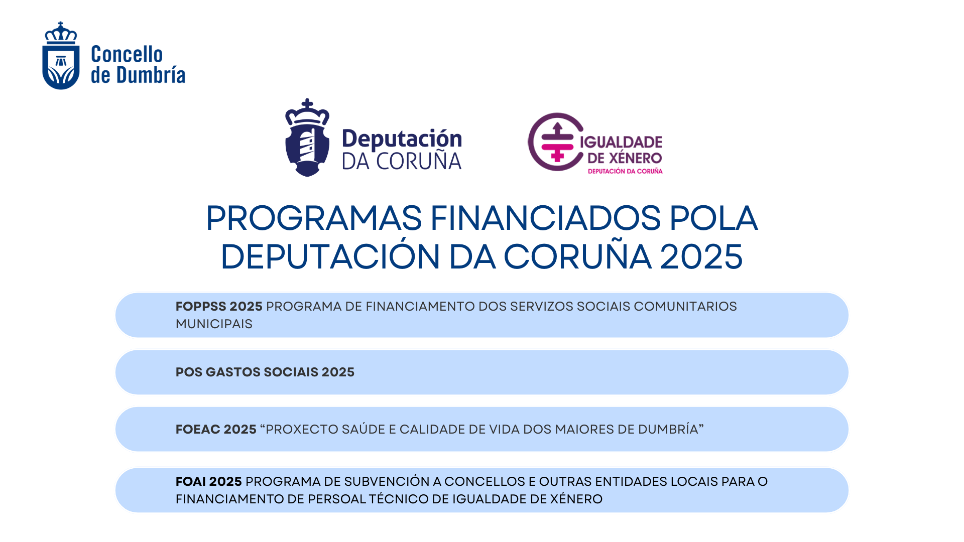 Programas financiados