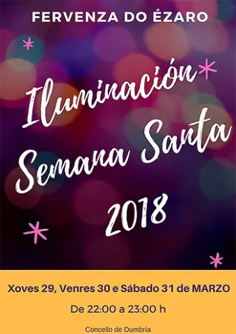 Fervenza do Ézaro, iluminación Semana Santa 2018