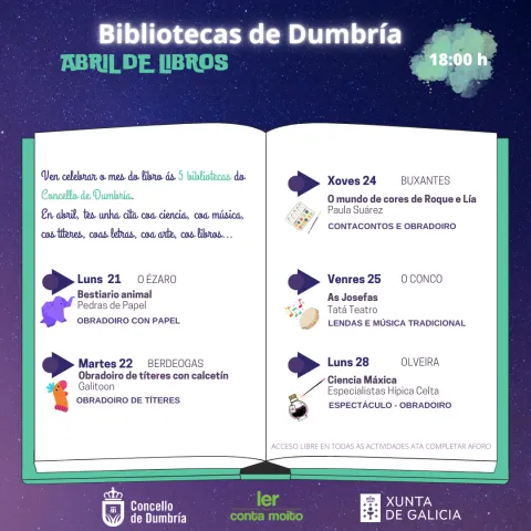 Bibliotecas de Dumbría no Día do Libro 2025