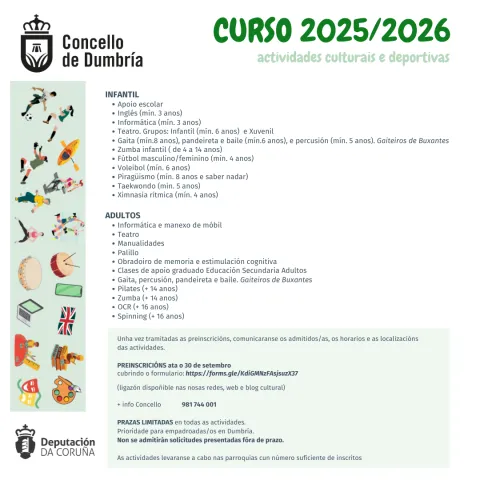 cartel actividades culturais e deportivas 2025/2026