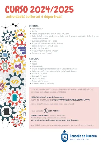 Actividades culturais e deportivas curso 2024/2025 Actividades culturais e deportivas curso 2024/2025