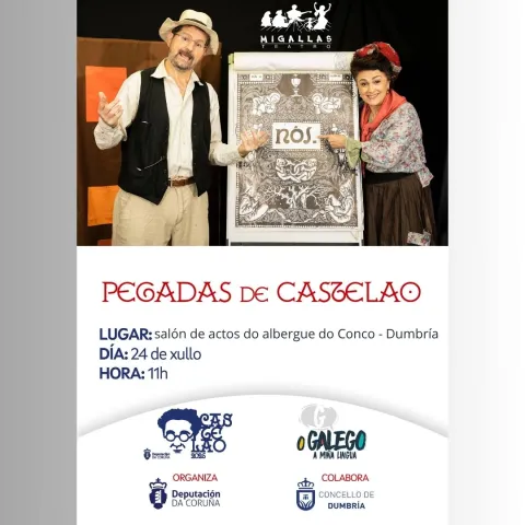 Pegadas de Castelao, de Migallas Teatro, en Dumbría