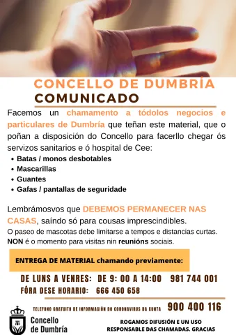 COMUNICADO DO CONCELLO DE DUMBRÍA
