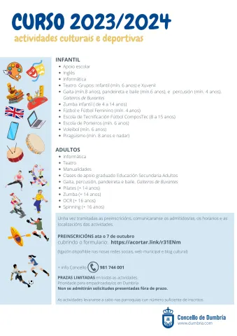 ACTIVIDADES CULTURAIS E DEPORTIVAS CURSO 2022/2023 ACTIVIDADES CULTURAIS E DEPORTIVAS CURSO 2022/2023