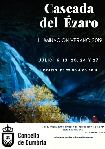 Iluminación de la Cascada O Ézaro. Verano 2019 Iluminación de la Cascada O Ézaro. Verano 2019