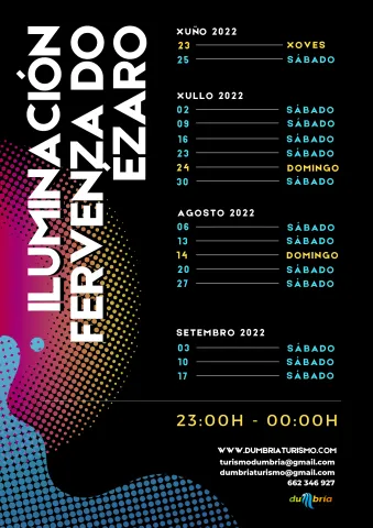 ILUMINACIÓN NOCTURNA FERVENZO DO ÉZARO 2022 ILUMINACIÓN NOCTURNA FERVENZO DO ÉZARO 2022