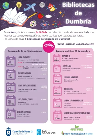 OUTONO NAS BIBLIOTECAS DE DUMBRÍA 2024 OUTONO NAS BIBLIOTECAS DE DUMBRÍA 2024